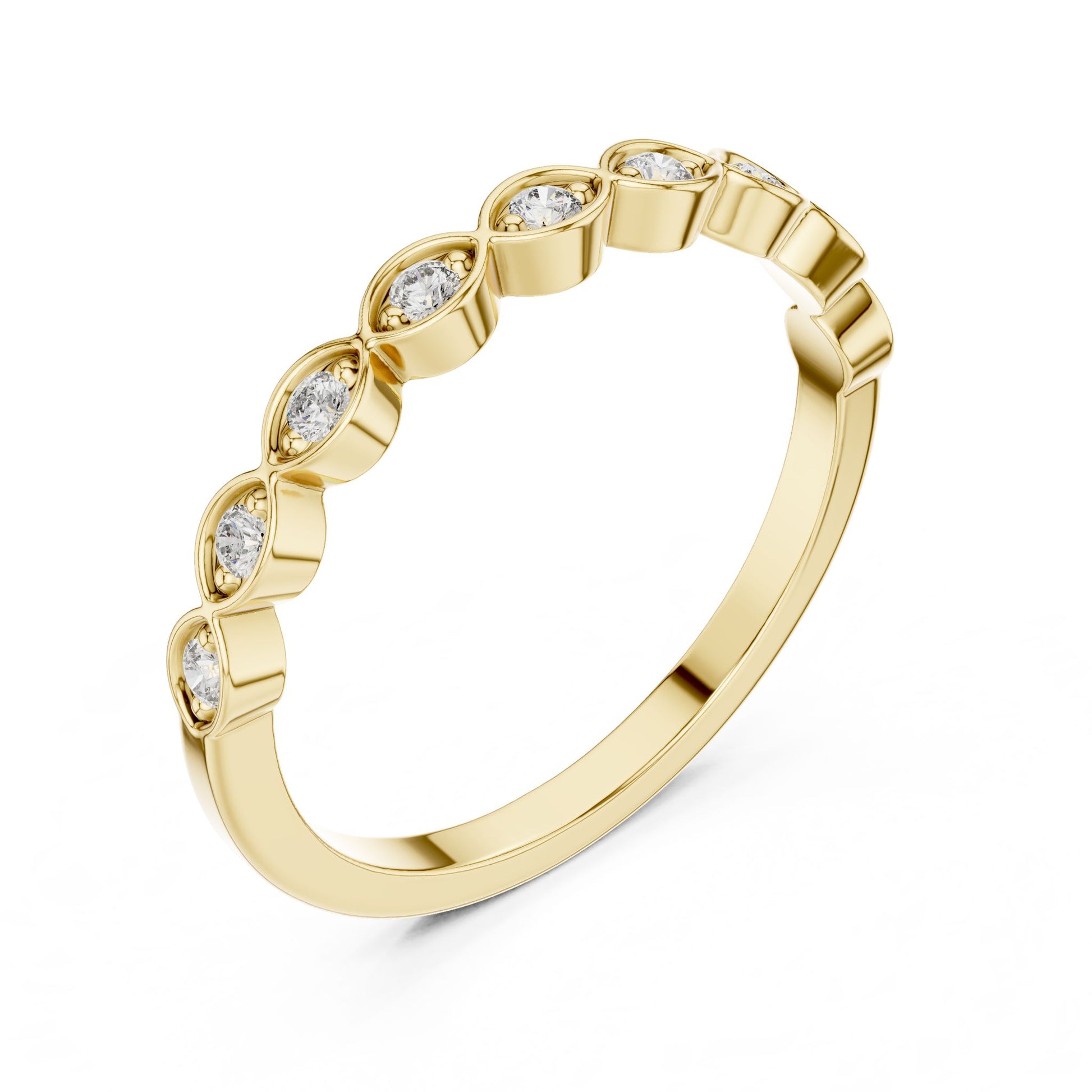 Round Lab Grown Diamond Pave Engagement Ring