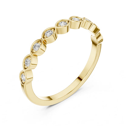 Round Lab Grown Diamond Pave Engagement Ring