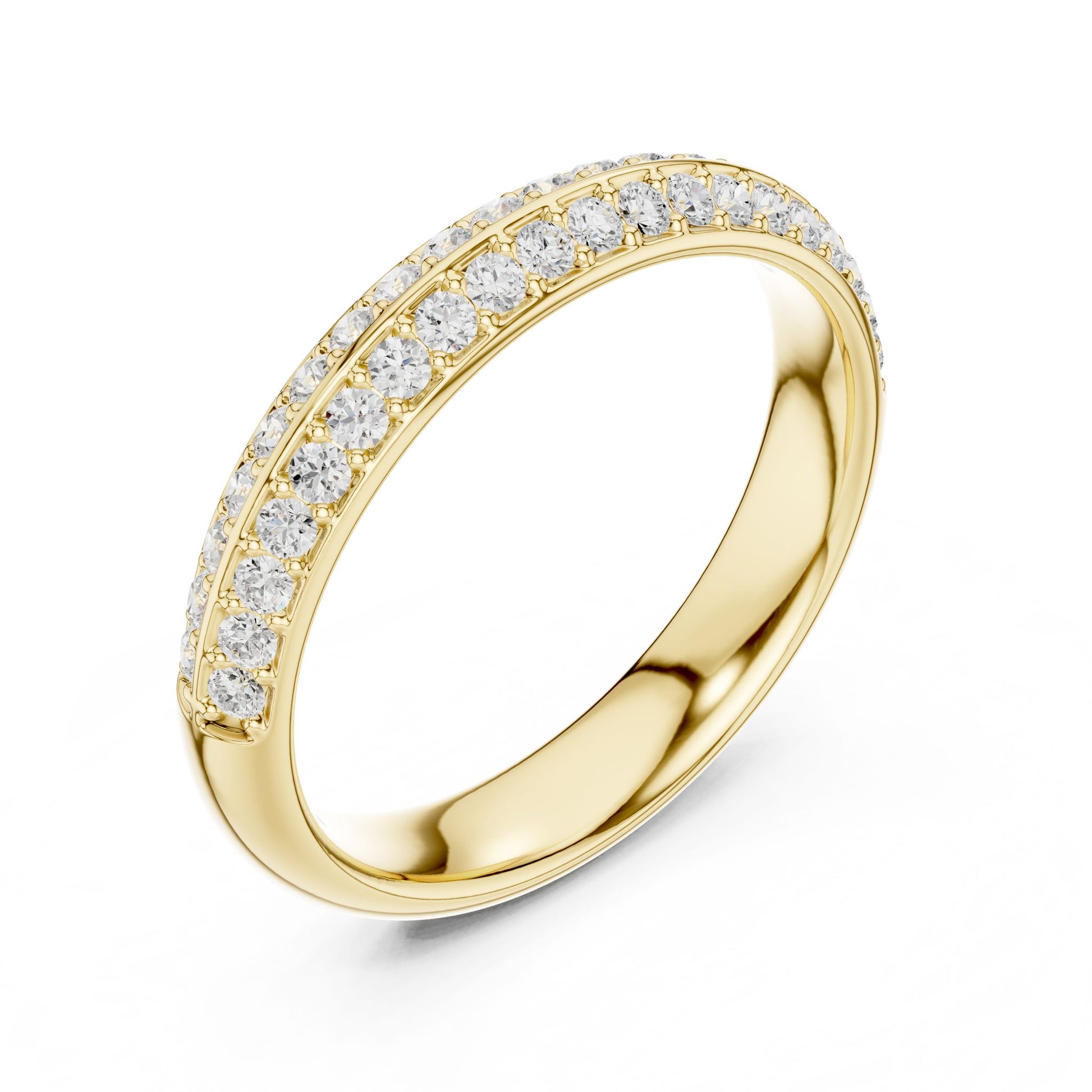 Round Lab Grown Diamond Pave Engagement Ring