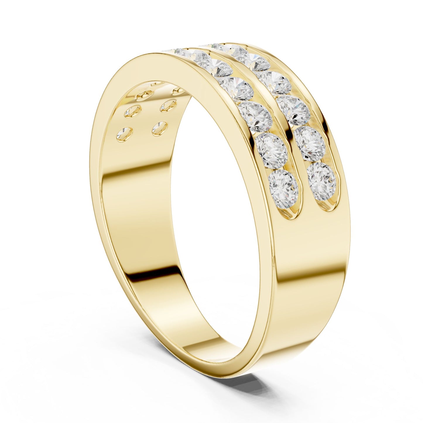 Men's Round Lab Grown Diamond Pave Ring