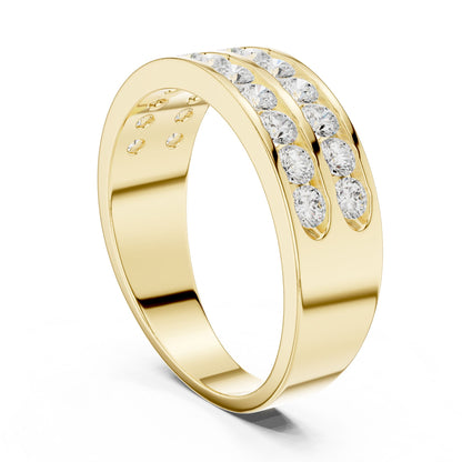 Men's Round Lab Grown Diamond Pave Ring