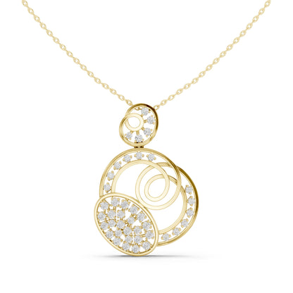 Round Lab Grown Diamond Pave Pendant