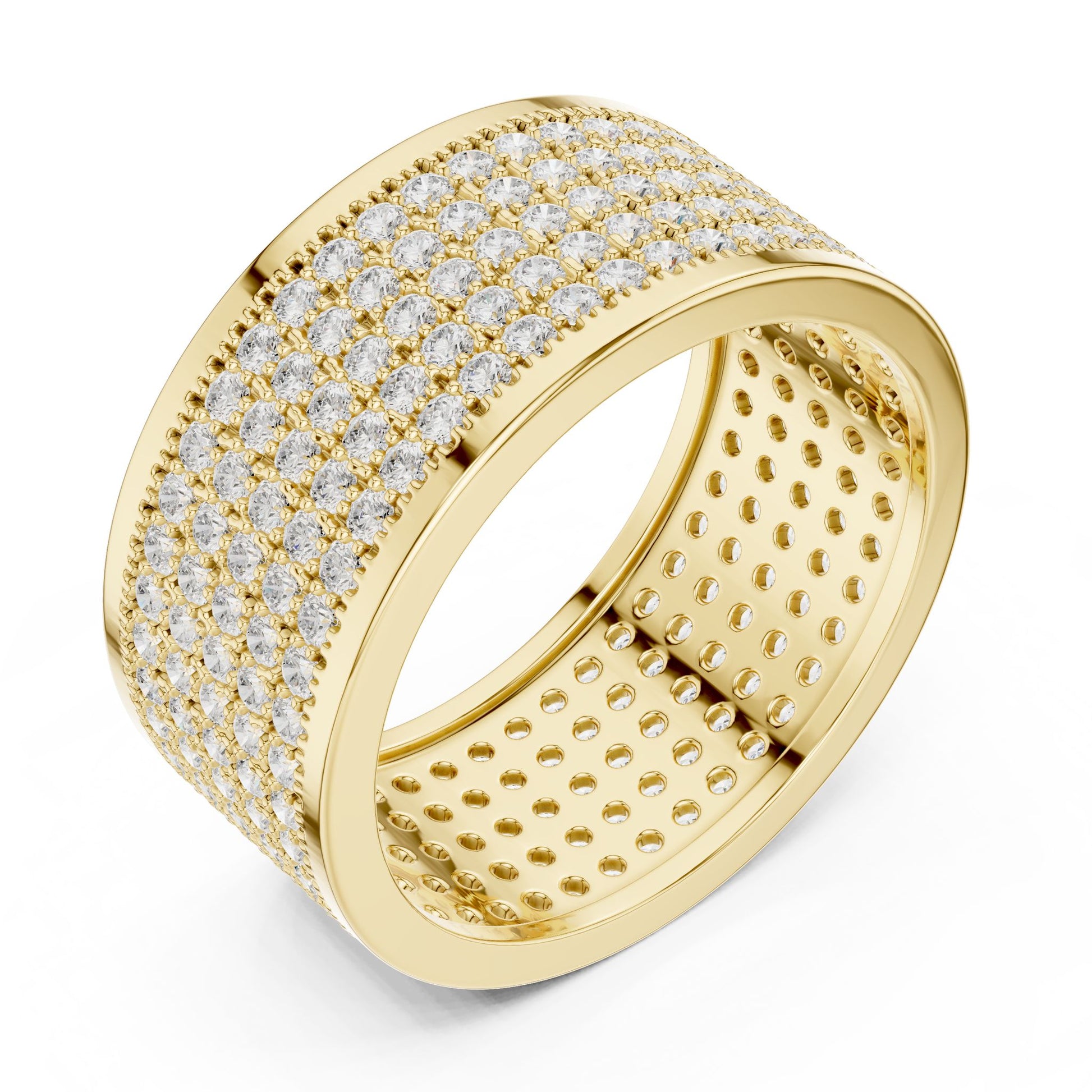 Men's Round Lab Grown Diamond Pave Ring