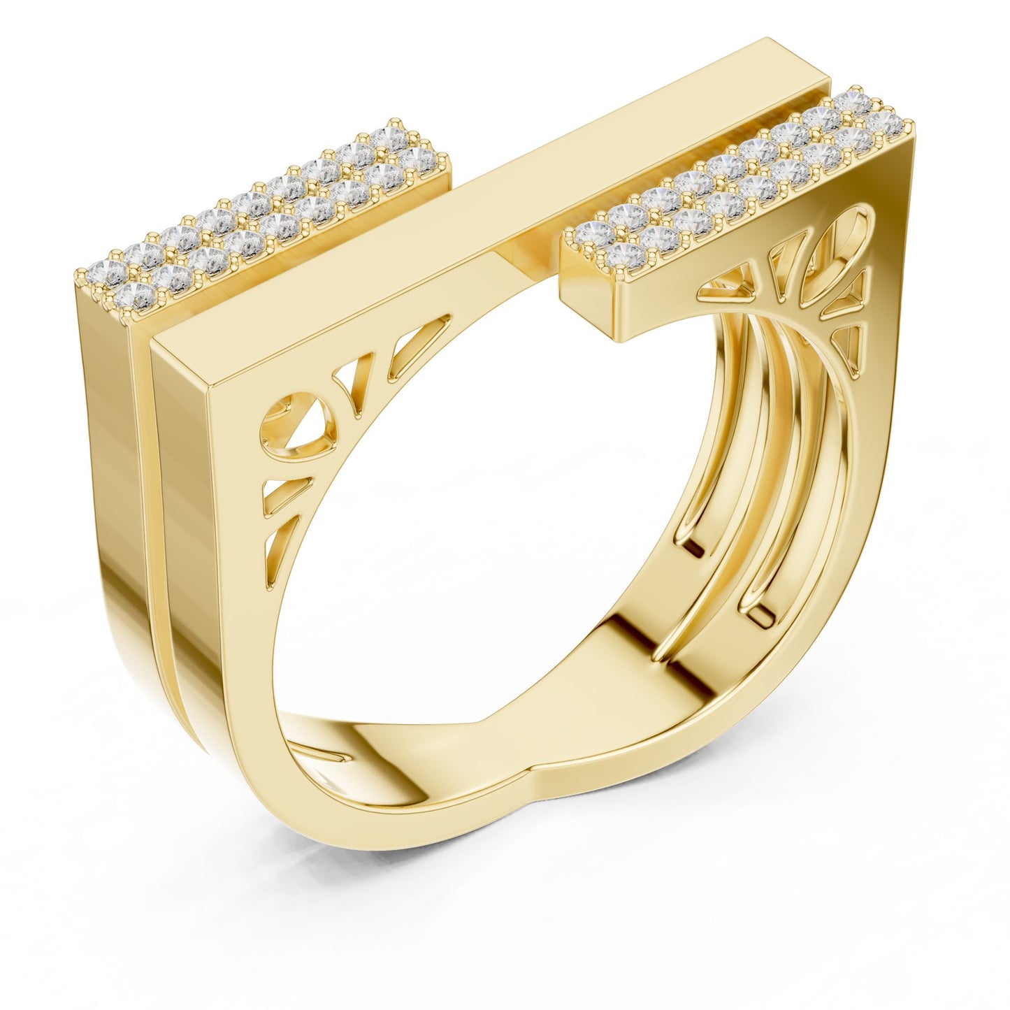 Women's Round Lab Grown Diamond Pave Ring