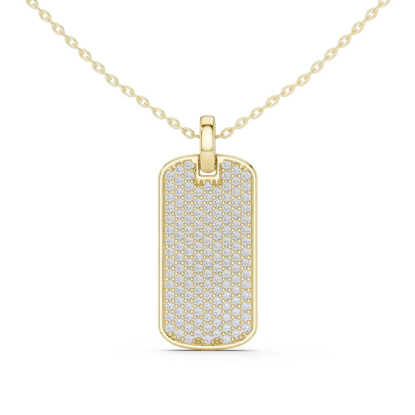 Round Lab Grown Diamond Pave Pendant