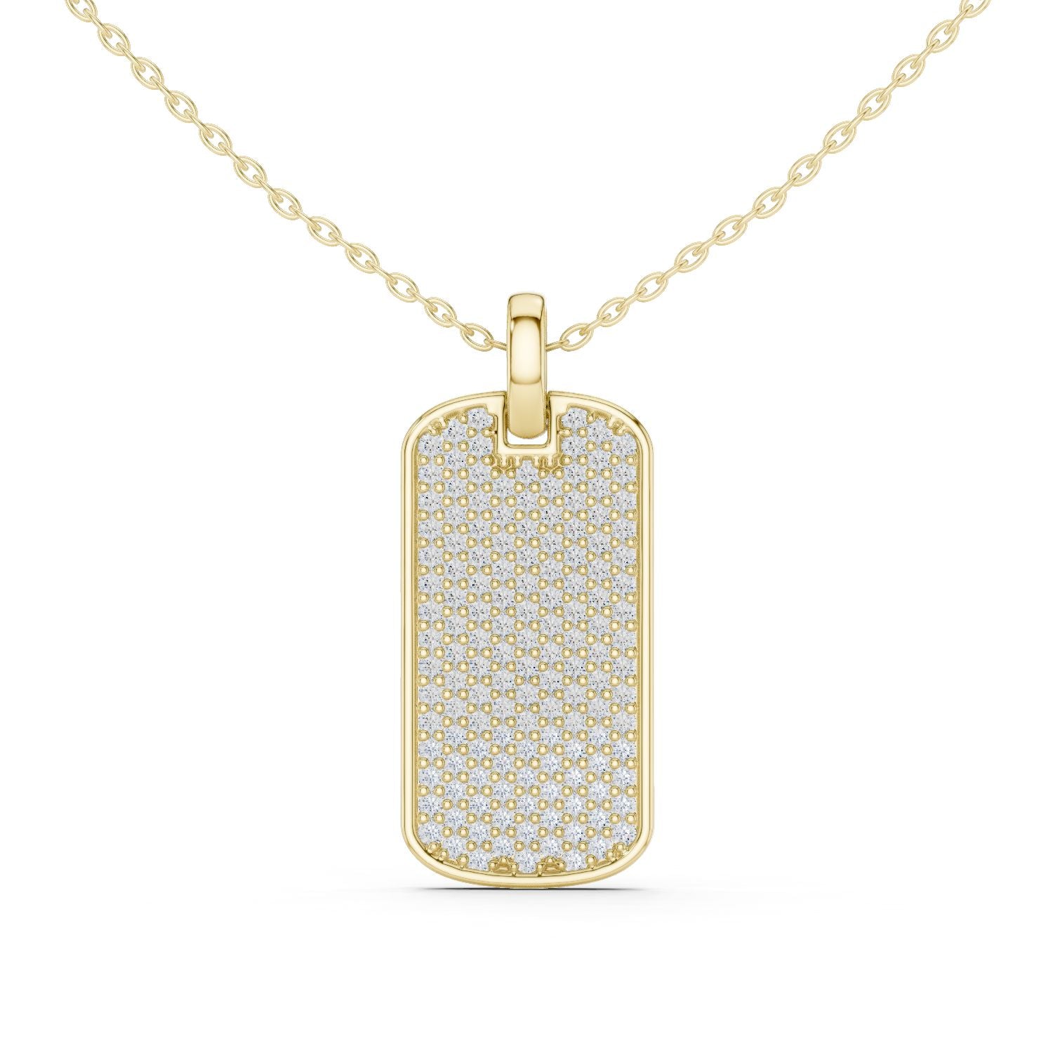 Round Lab Grown Diamond Pave Pendant