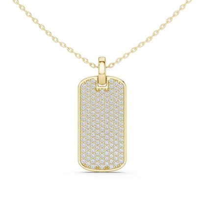 Round Lab Grown Diamond Pave Pendant