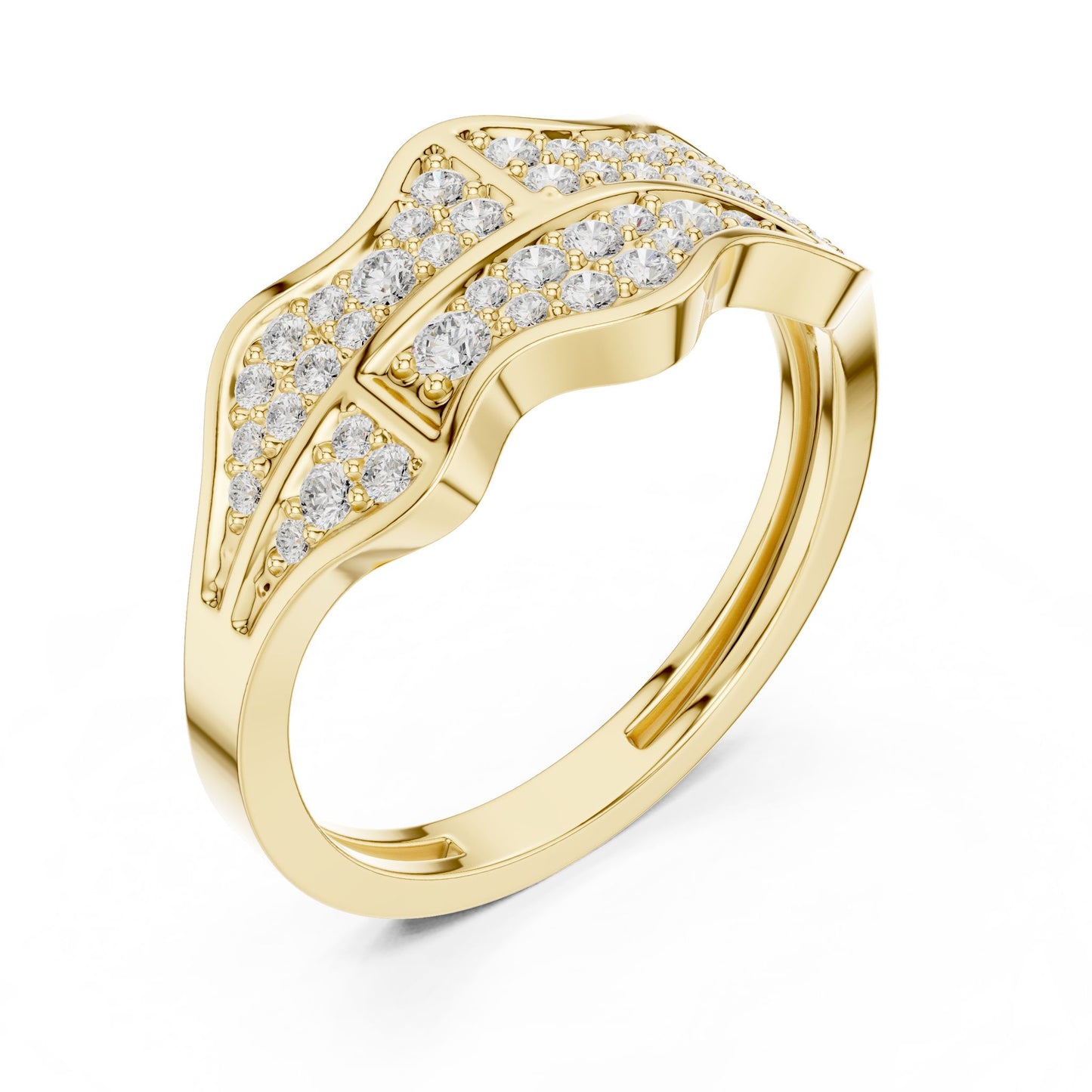 Men's Round Lab Grown Diamond Pave Ring