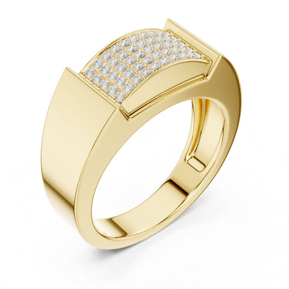 Men's Round Lab Grown Diamond Pave Ring
