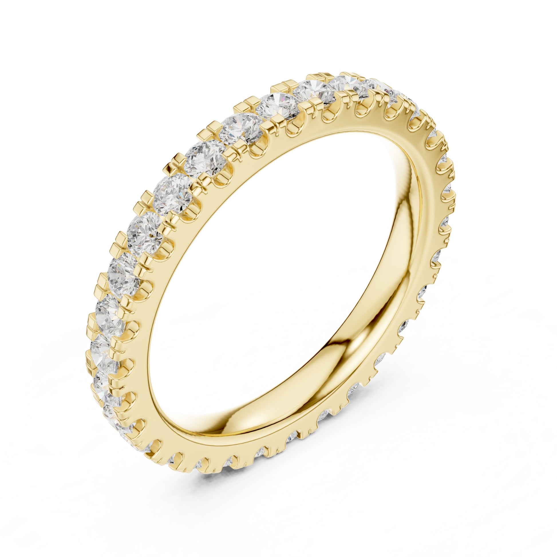 Round Lab Grown Diamond Pave Engagement Ring