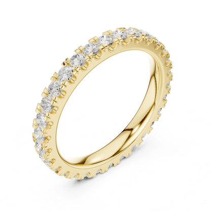 Round Lab Grown Diamond Pave Engagement Ring