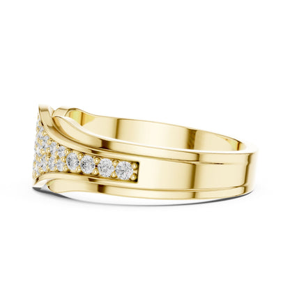Round Lab Grown Diamond Pave Engagement Ring