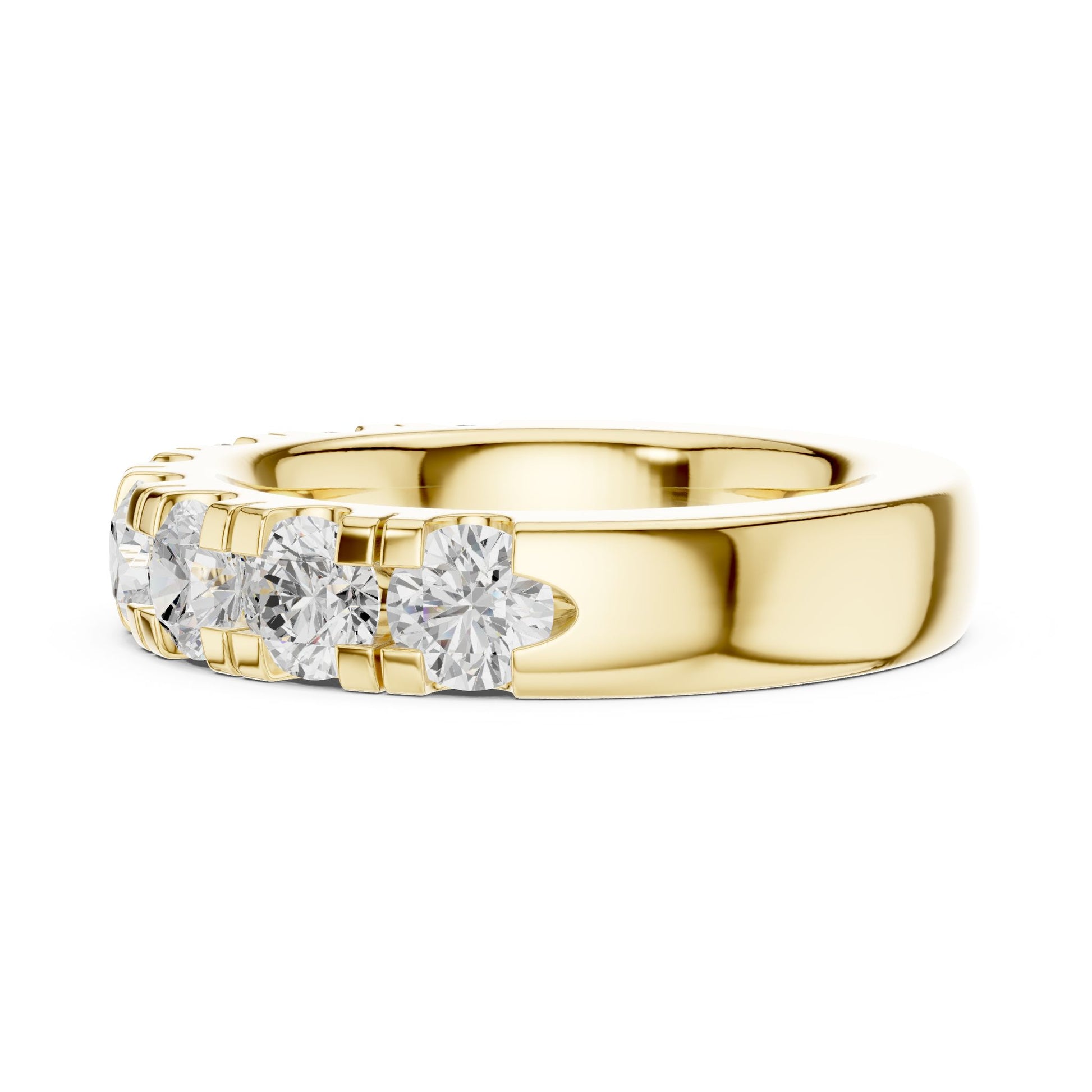 Round Lab Grown Diamond Pave Engagement Ring