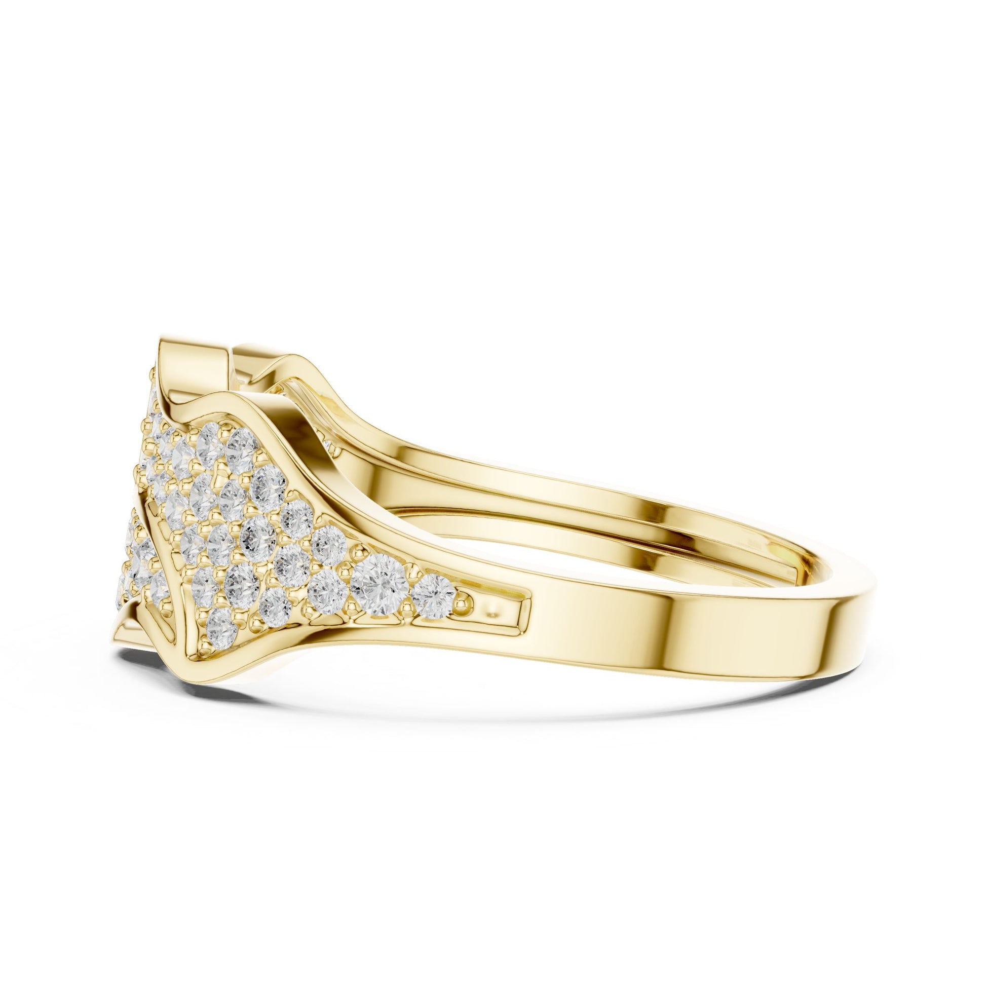 Men's Round Lab Grown Diamond Pave Ring