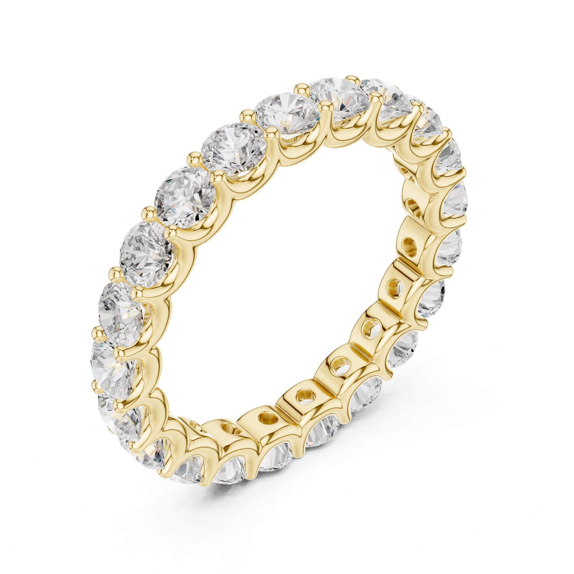 Round Lab Grown Diamond Pave Engagement Ring