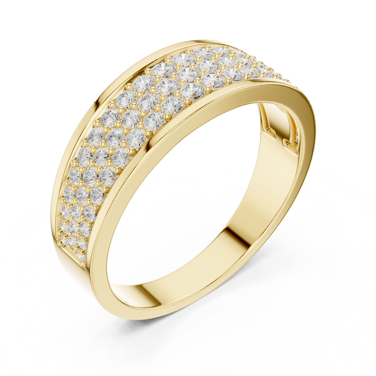 Men's Round Lab Grown Diamond Pave Ring