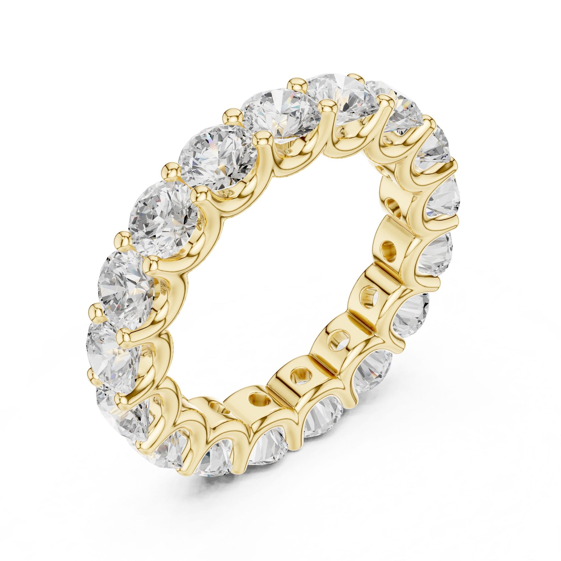 Round Lab Grown Diamond Pave Engagement Ring