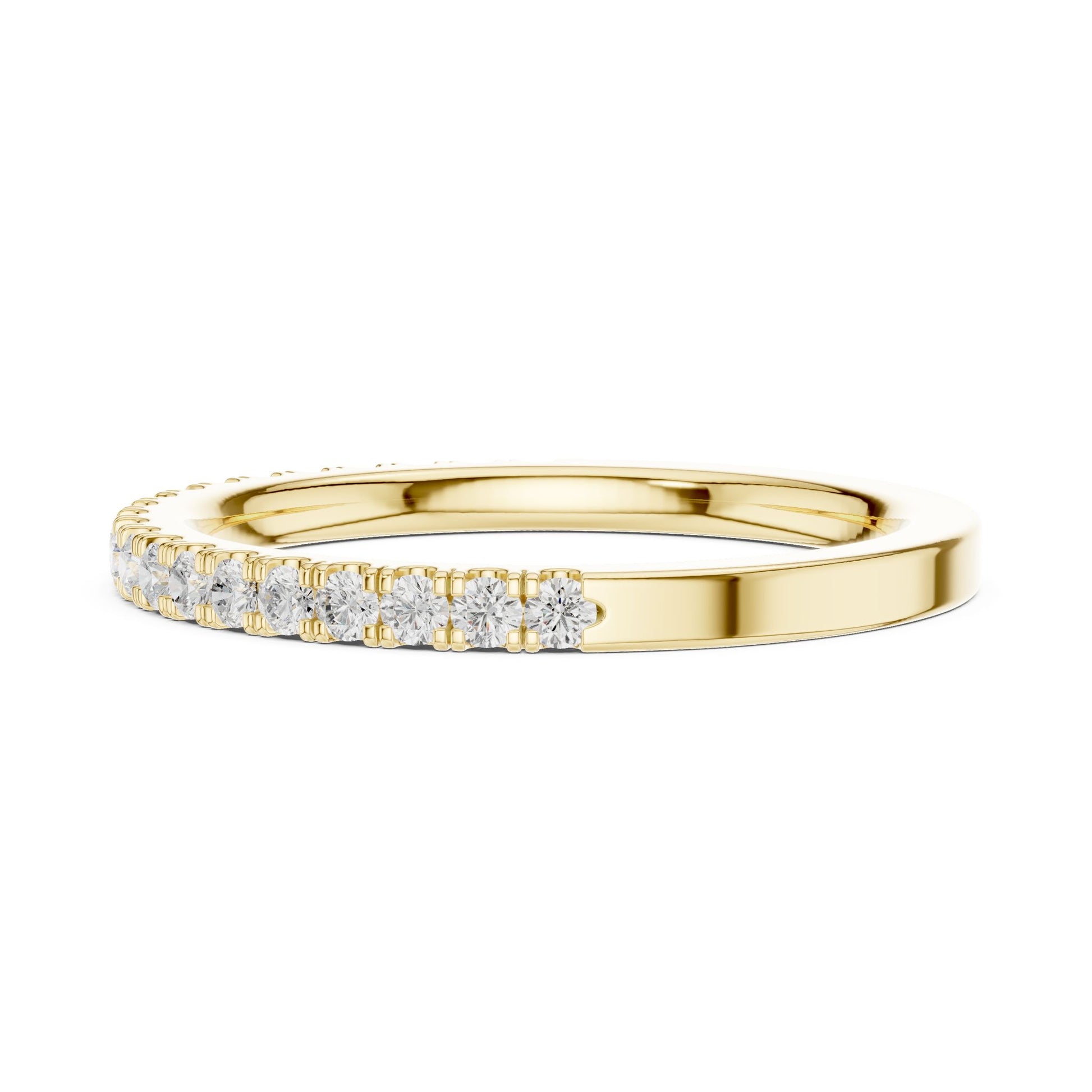 Round Lab Grown Diamond Pave Engagement Ring