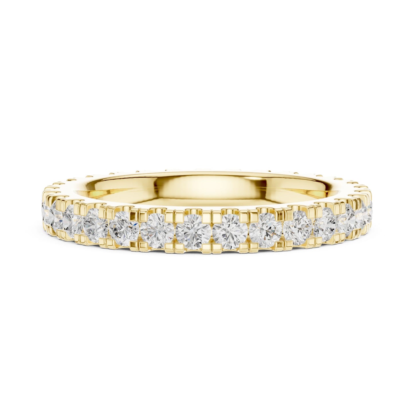 Round Lab Grown Diamond Pave Engagement Ring