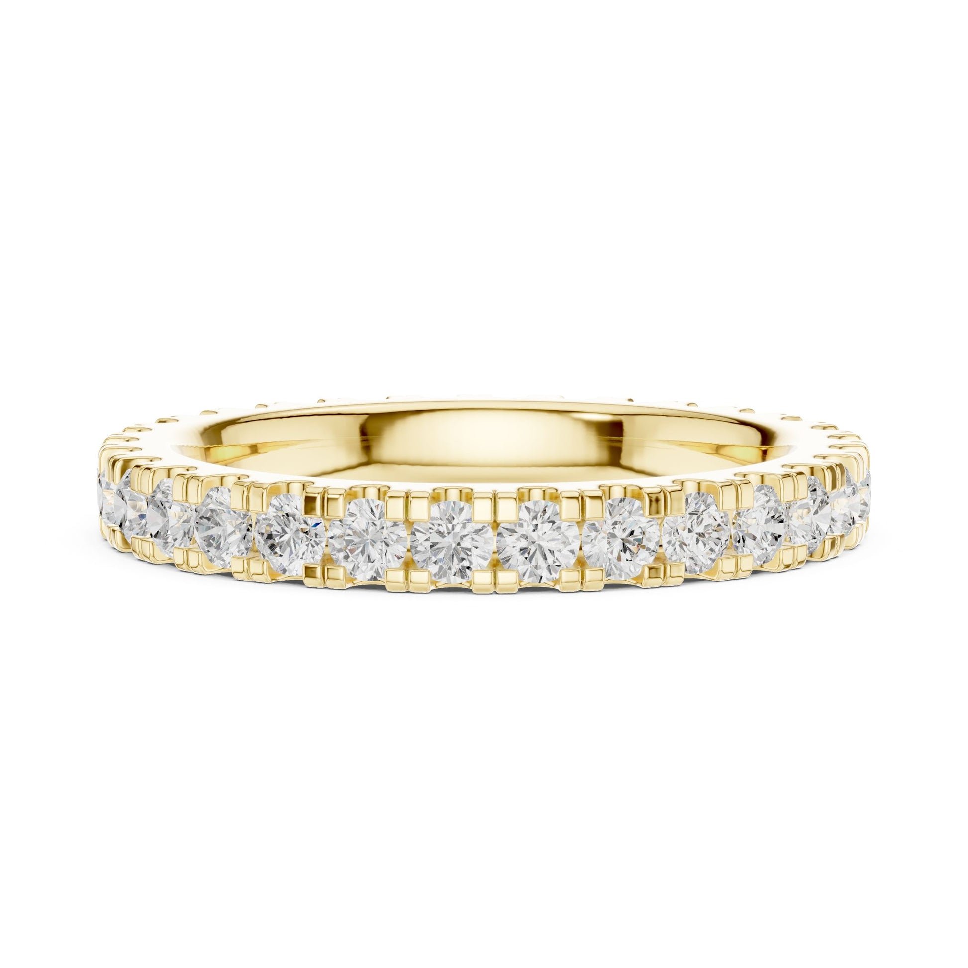 Round Lab Grown Diamond Pave Engagement Ring