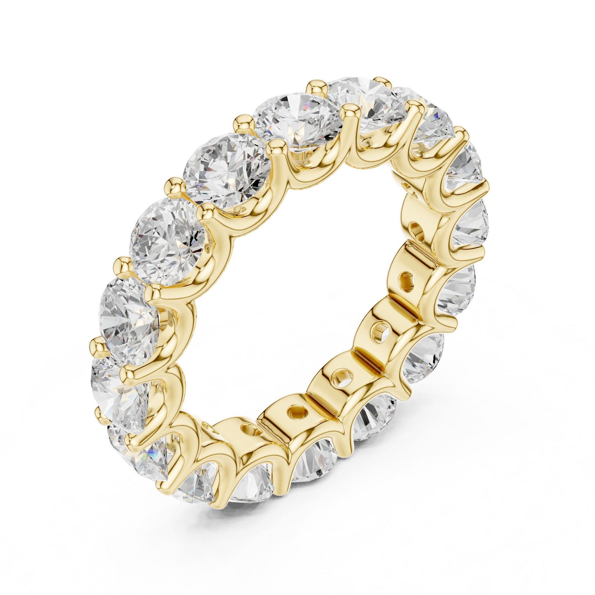 Round Lab Grown Diamond Pave Engagement Ring