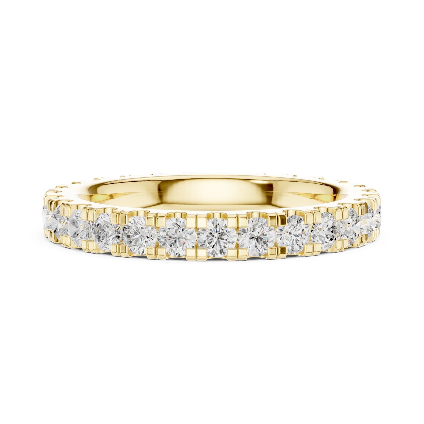 Round Lab Grown Diamond Pave Engagement Ring
