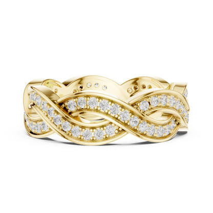 Round Lab Grown Diamond Pave Engagement Ring
