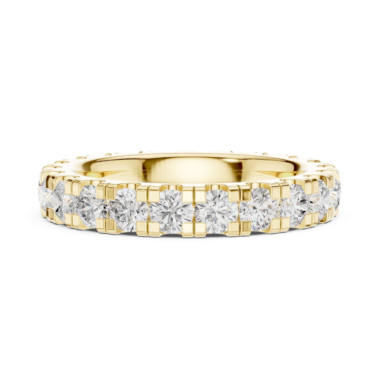 Round Lab Grown Diamond Pave Engagement Ring