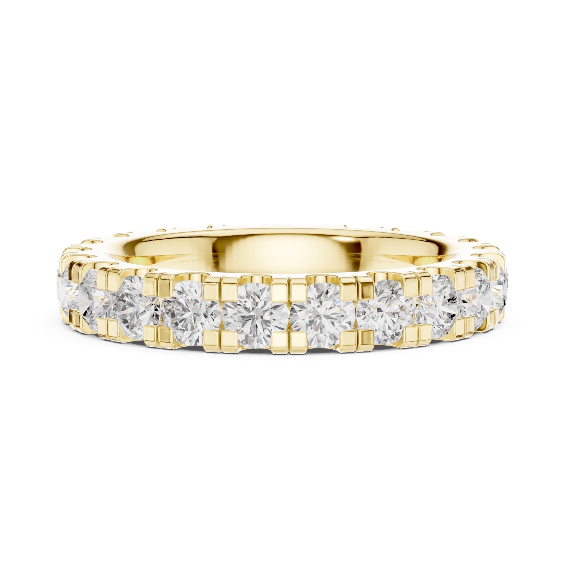 Round Lab Grown Diamond Pave Engagement Ring