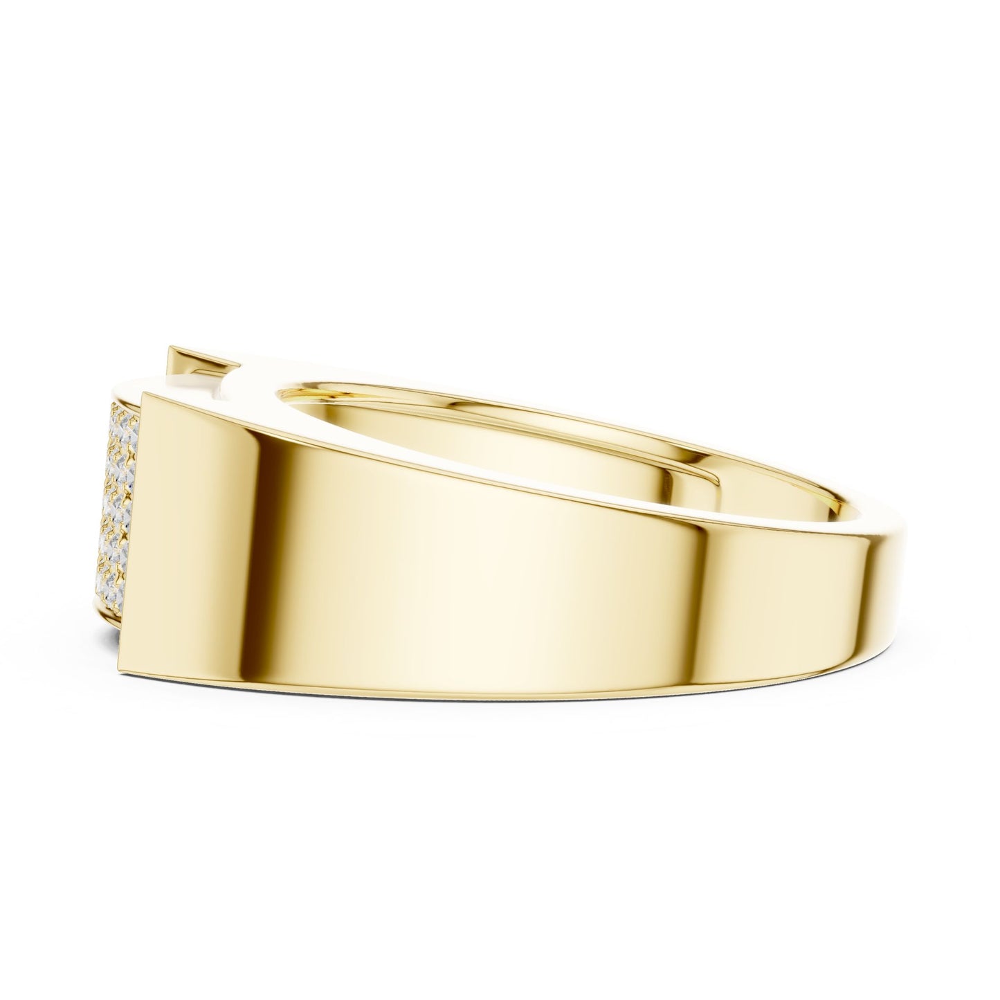 Men's Round Lab Grown Diamond Pave Ring