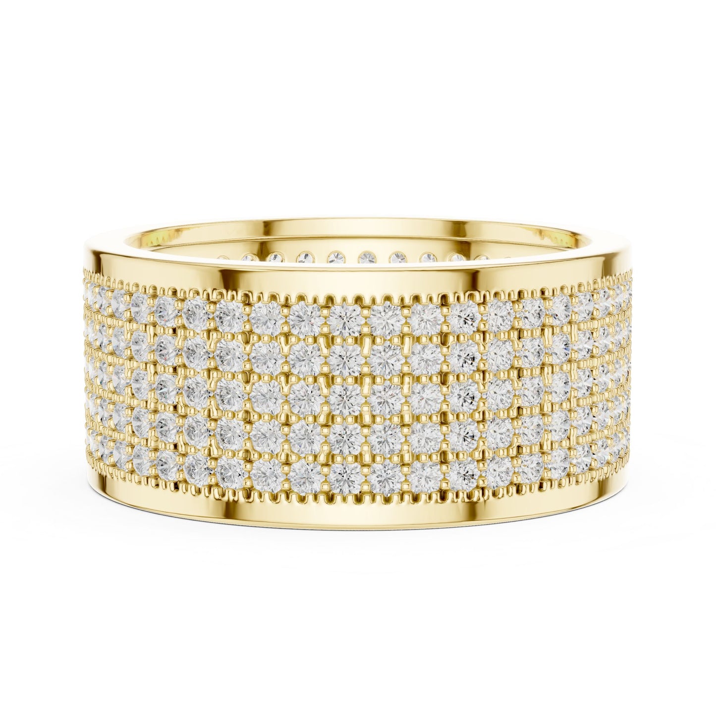 Men's Round Lab Grown Diamond Pave Ring
