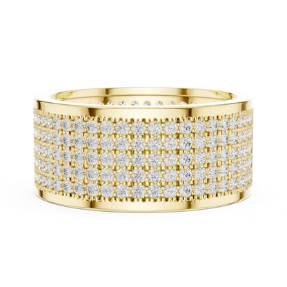 Men's Round Lab Grown Diamond Pave Ring