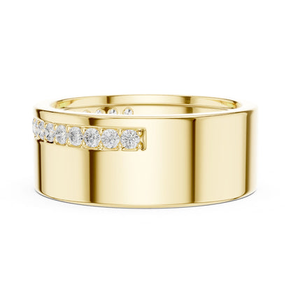 Men's Round Lab Grown Diamond Pave Ring