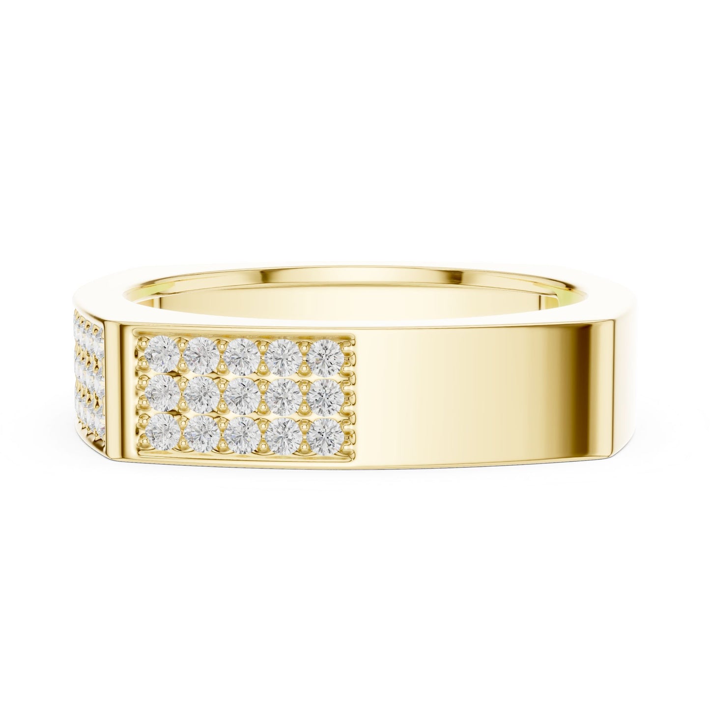 Men's Round Lab Grown Diamond Pave Ring