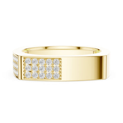 Men's Round Lab Grown Diamond Pave Ring