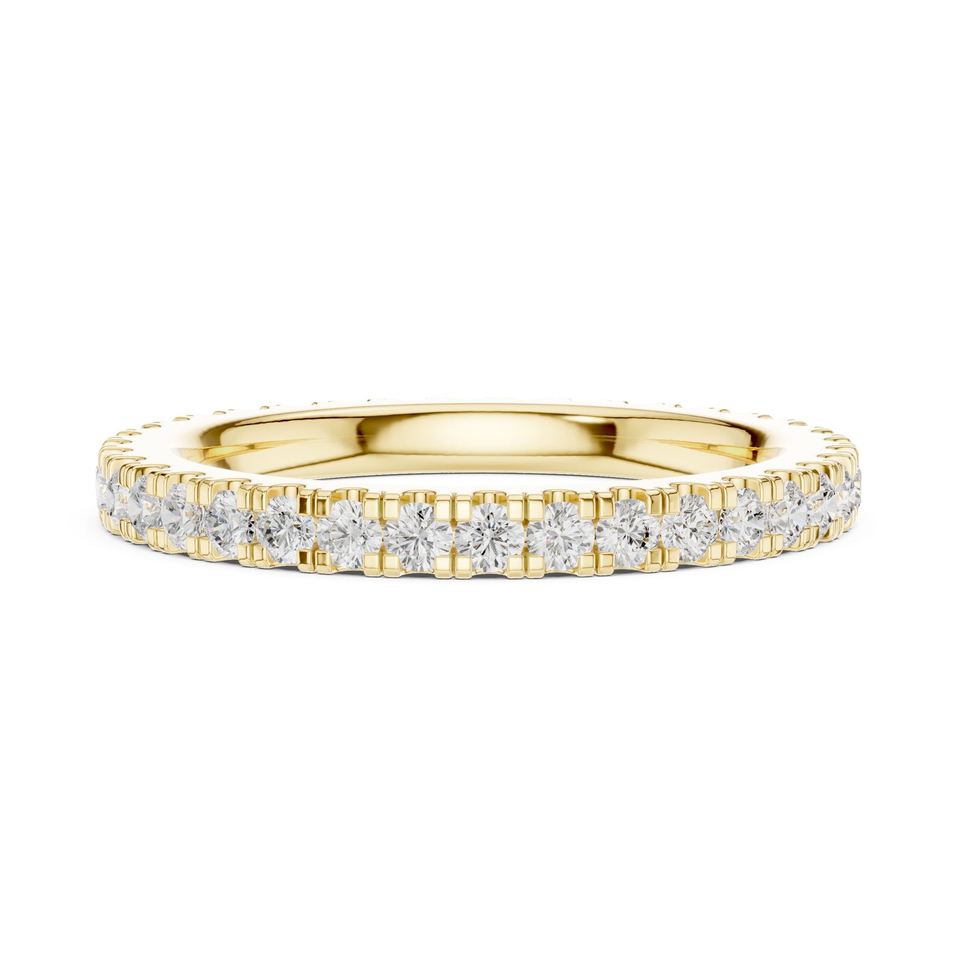 Round Lab Grown Diamond Pave Engagement Ring