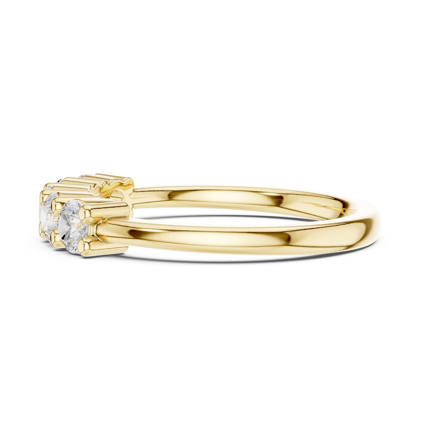 Round Lab Grown Diamond Pave Engagement Ring