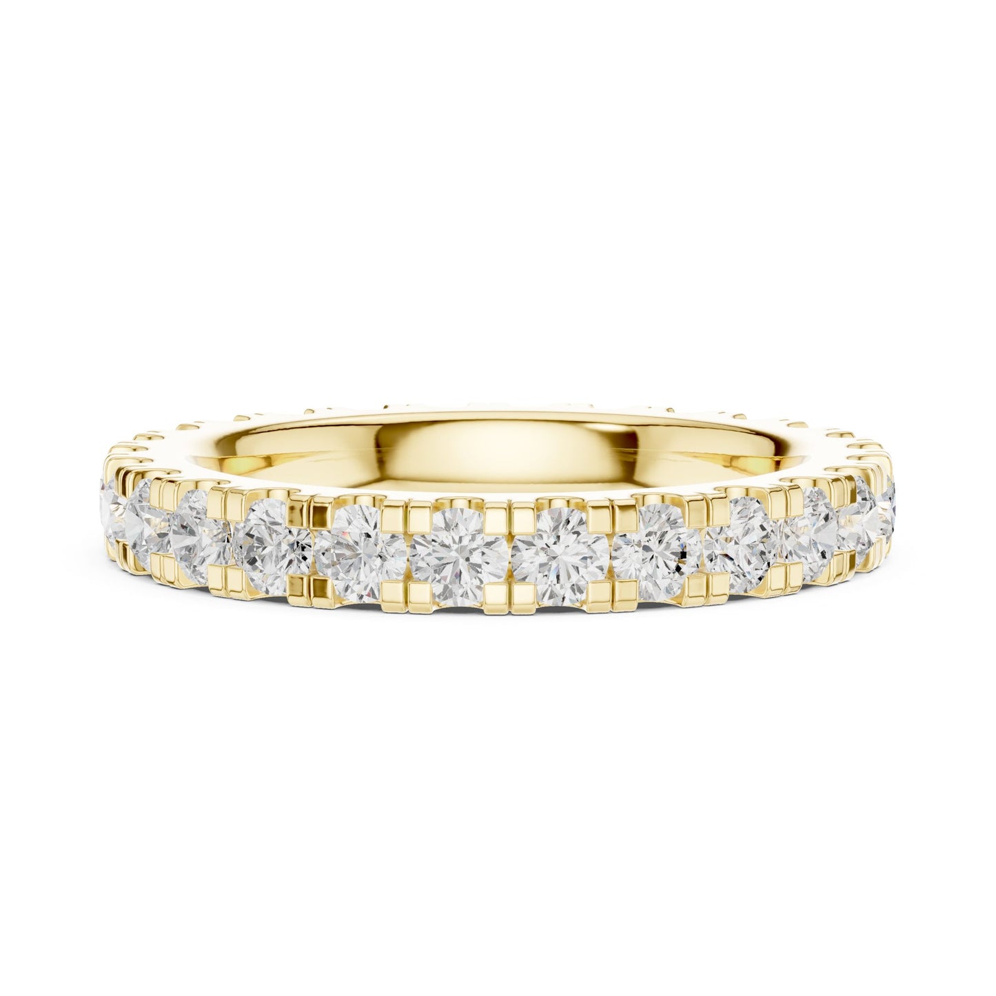 Round Lab Grown Diamond Pave Engagement Ring