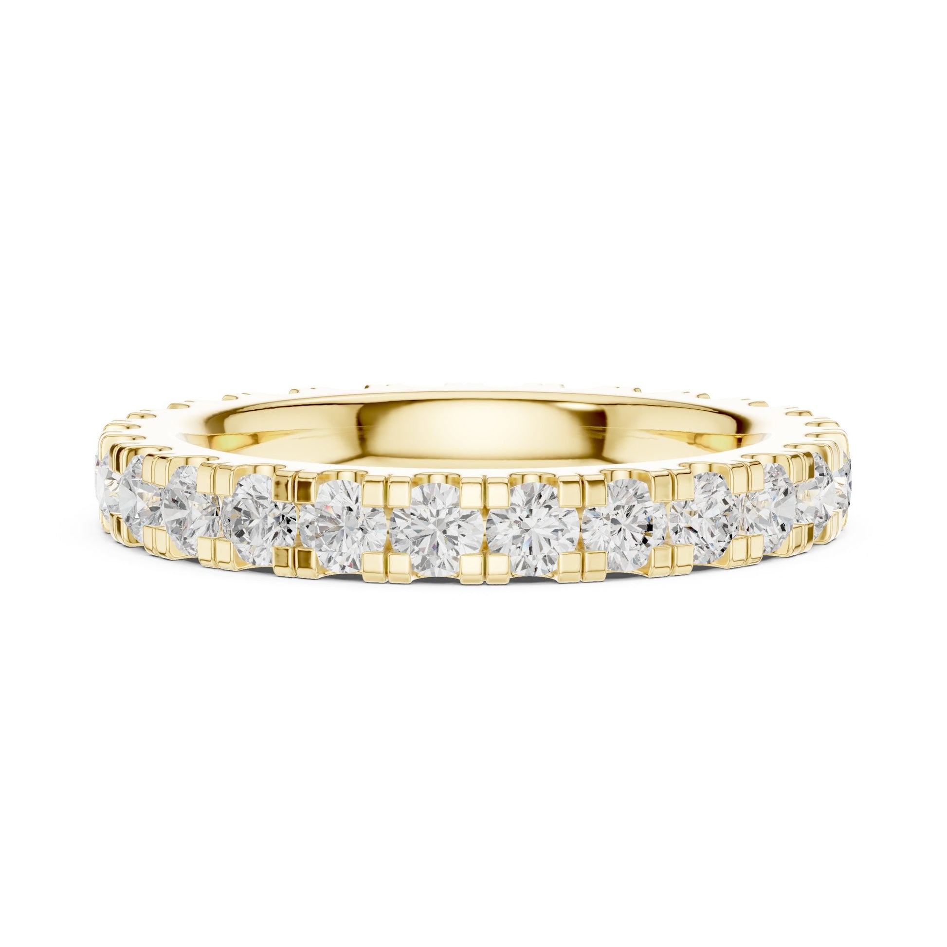 Round Lab Grown Diamond Pave Engagement Ring