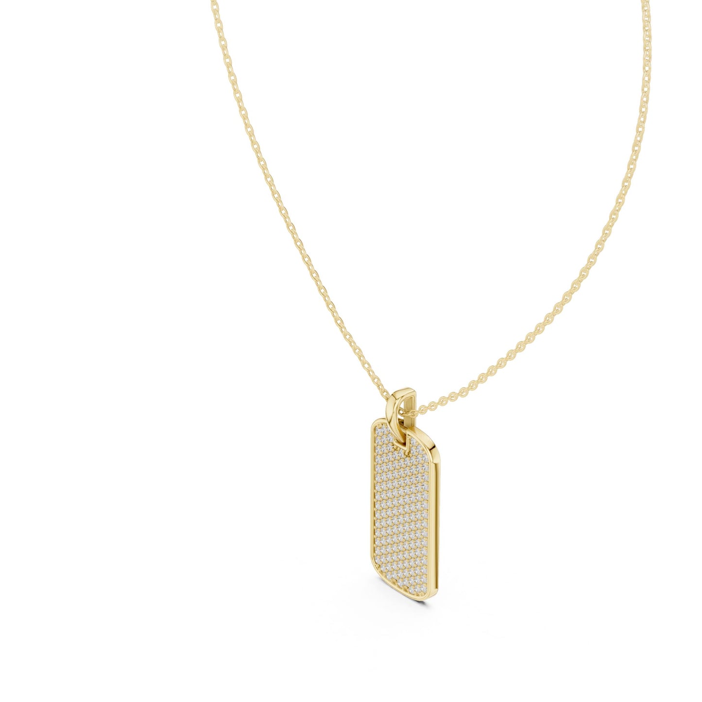 Round Lab Grown Diamond Pave Pendant