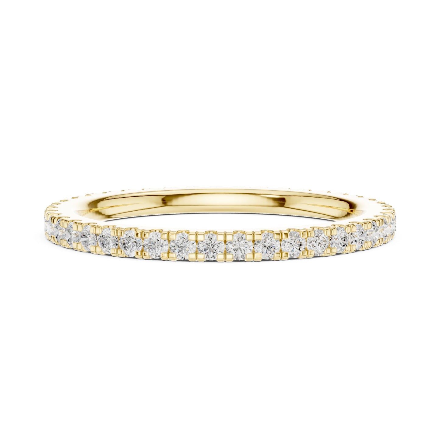 Round Lab Grown Diamond Pave Engagement Ring