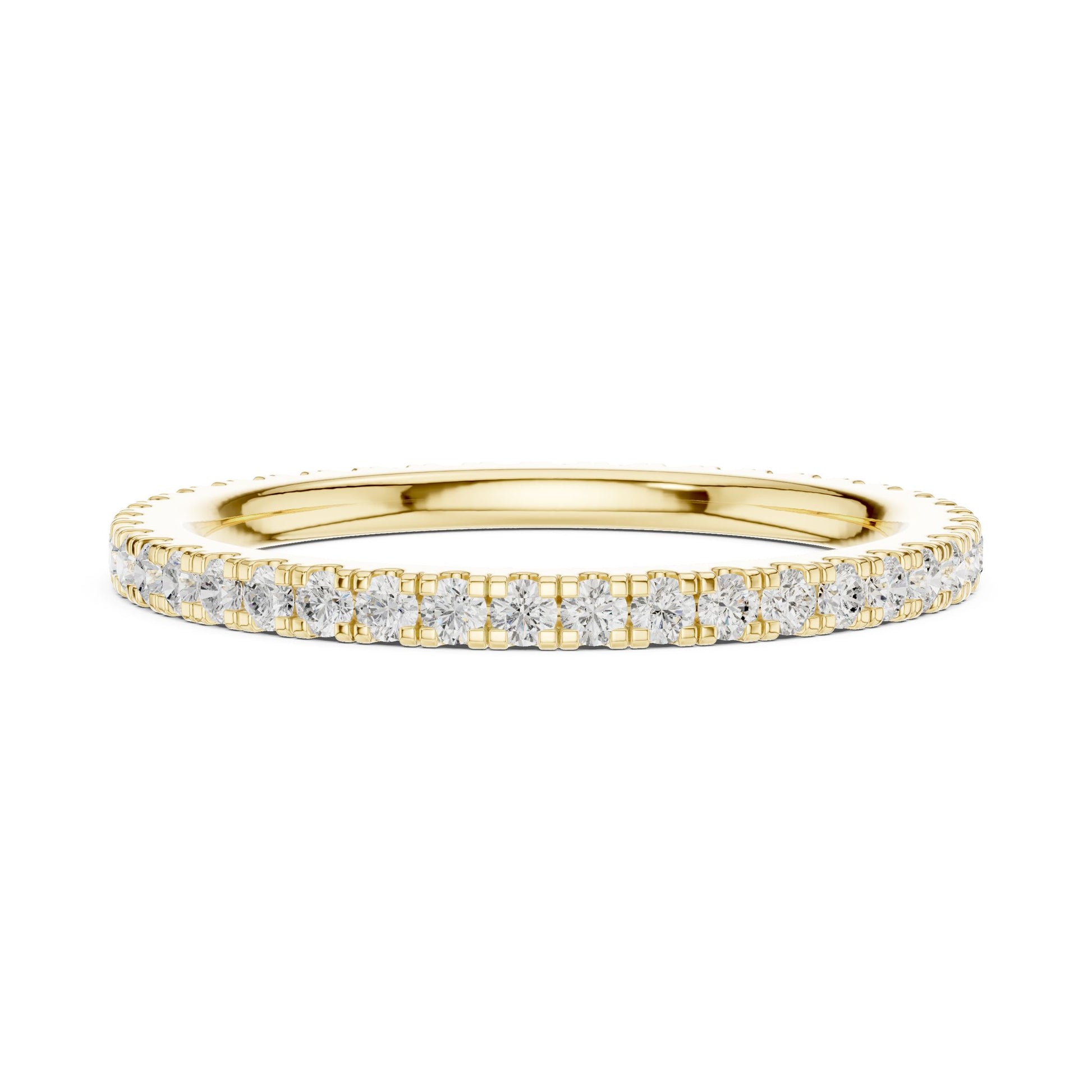 Round Lab Grown Diamond Pave Engagement Ring