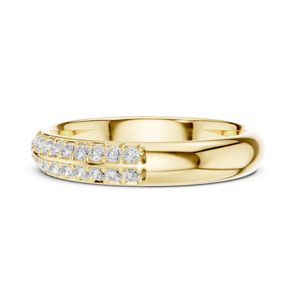 Round Lab Grown Diamond Pave Engagement Ring