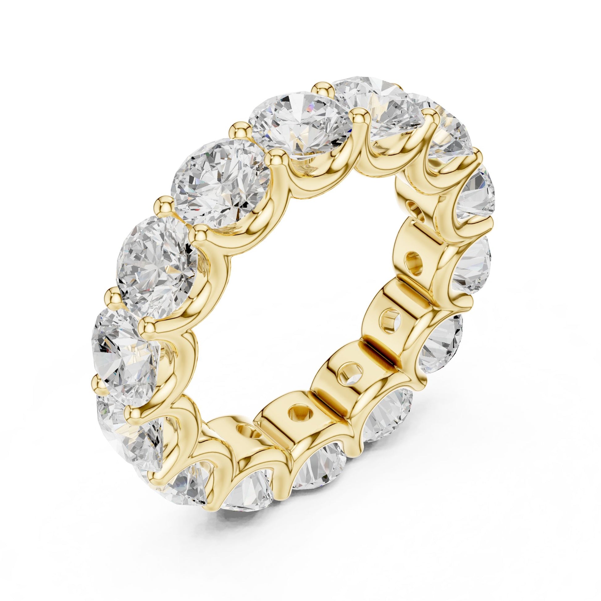 Round Lab Grown Diamond Pave Engagement Ring