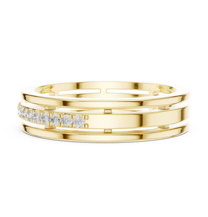 Round Lab Grown Diamond Pave Engagement Ring