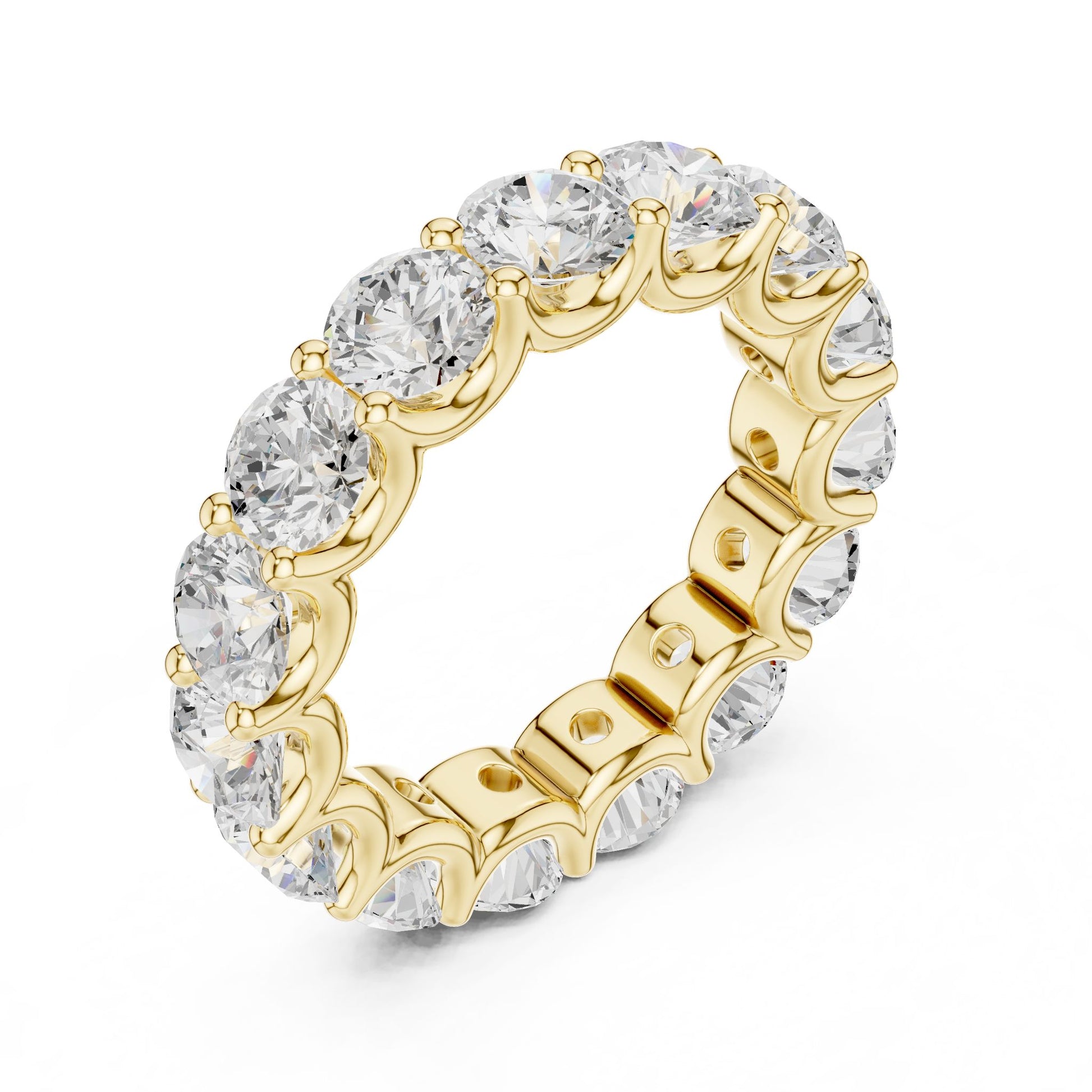 Round Lab Grown Diamond Pave Engagement Ring
