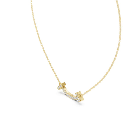 Round Lab Grown Diamond Pave Pendant
