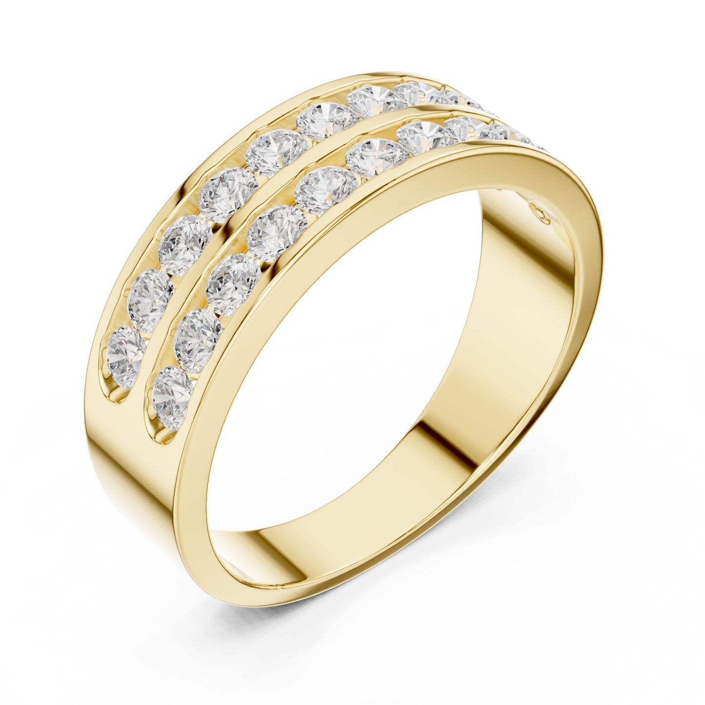 Men's Round Lab Grown Diamond Pave Ring