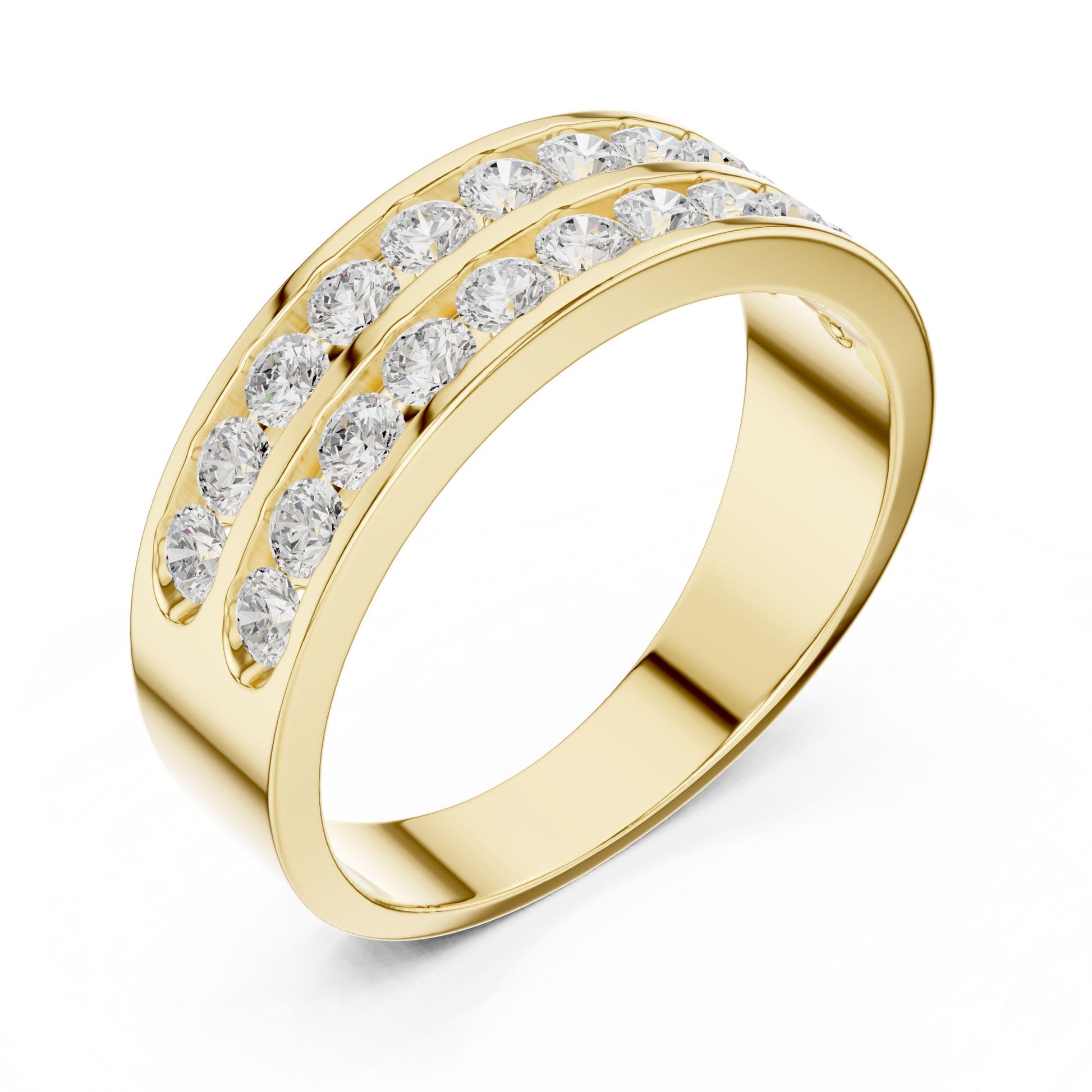 Men's Round Lab Grown Diamond Pave Ring
