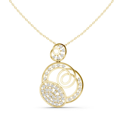 Round Lab Grown Diamond Pave Pendant